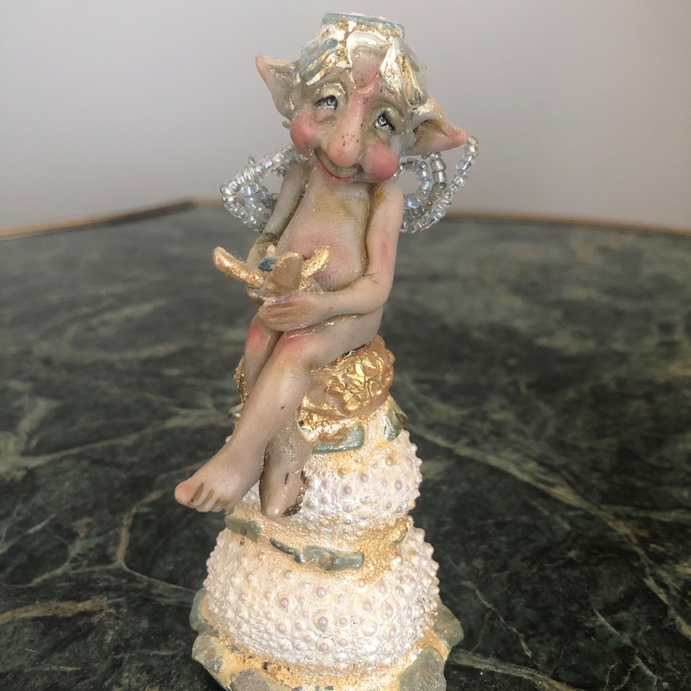 Small Elf Resin Sculpture, Signed 
No defects